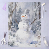 Moderne Winter Vorst Sneeuwman Viering TMF26 Tissuepapier (Craft)