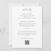 Moderne Winter Wedding Frosted Berries uitnodiging (Achterkant)