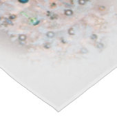 Moderne winter witte kerstboom tafelkleed (Gekanteld)