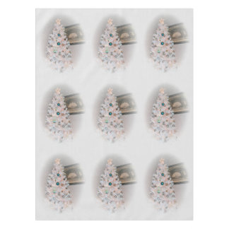 Moderne winter witte kerstboom tafelkleed