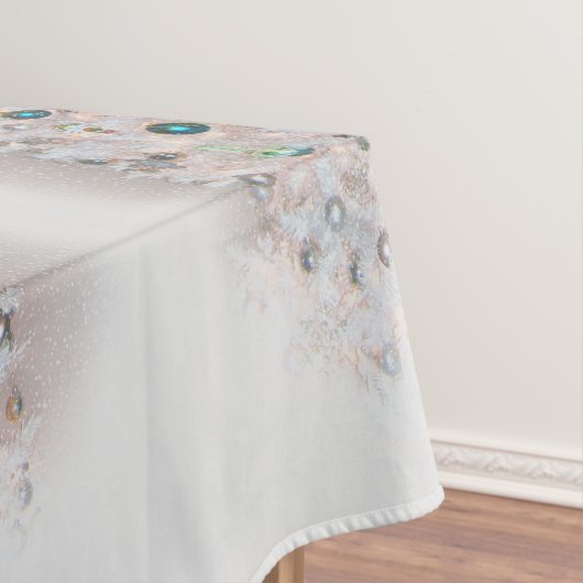 Moderne winter witte kerstboom tafelkleed (Voorbeeld)