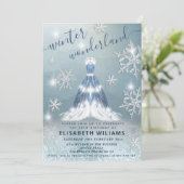 Moderne winter wonderland prinses jurk zoet 16 kaart (Staand voorkant)