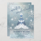 Moderne winter wonderland prinses jurk zoet 16 kaart (Voorkant / Achterkant)