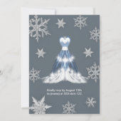 Moderne Winter wonderland sneeuwvlokken jurk zoet  Kaart (Achterkant)