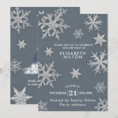 Moderne Winter wonderland sneeuwvlokken jurk zoet  Kaart (Voorkant / Achterkant)