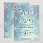 Moderne Winter wonderland sneeuwvlokken zoet 16 Kaart (Voorkant / Achterkant)