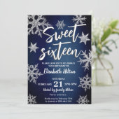 Moderne Winter wonderland sneeuwvlokken zoet 16 Kaart (Staand voorkant)