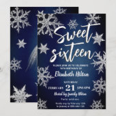 Moderne Winter wonderland sneeuwvlokken zoet 16 Kaart (Voorkant / Achterkant)