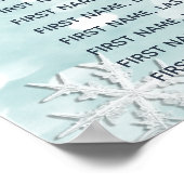 Moderne Winter wonderland zitkaart 15 tafels Poster (Hoek)