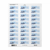 Moderne Winterberg Patroon Bruiloft Etiket (Full Sheet)