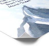 Moderne Winterberg Patroon Bruiloft Poster (Hoek)