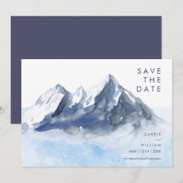 Moderne Winterberg Patroon Bruiloft Save The Date