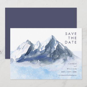Moderne Winterberg Patroon Bruiloft Save The Date