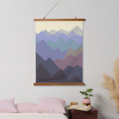 Moderne winterbergen hangend wandkleed (Slaapkamer)