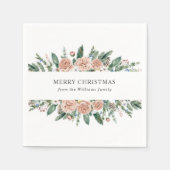 moderne winterbloemrijke kerstluiers servet (Voorkant)