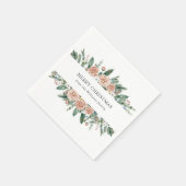 moderne winterbloemrijke kerstluiers servet (Hoek)