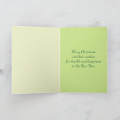 Moderne winterbomen gelukkig feestdagen kaart (Binnen)