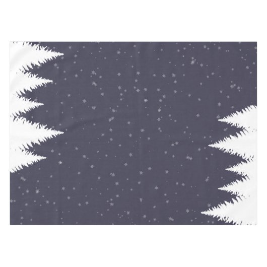 Moderne winterbomen met winterslaap tafelkleed (Voorkant (Horizontaal))