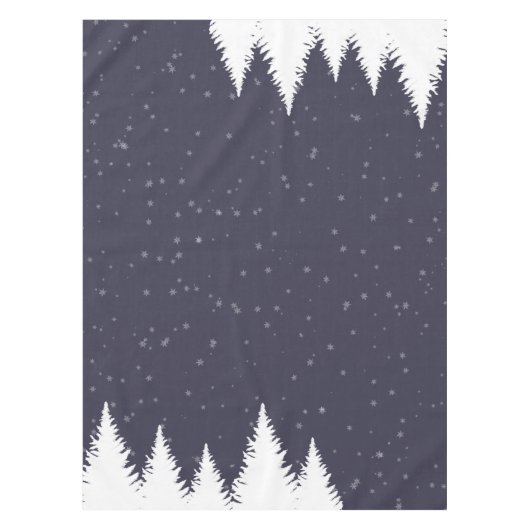 Moderne winterbomen met winterslaap tafelkleed (Voorkant)