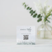 Moderne Winterbos Bruiloft RSVP Kaart (Staand voorkant)