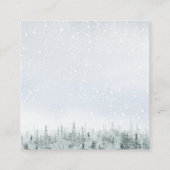 Moderne Winterbos Bruiloft RSVP Kaart (Achterkant)