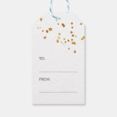 Moderne winterbos houten vogelgrenen feestdagen cadeaulabel (Achterkant)