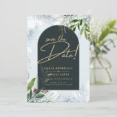 Moderne winterbruinbruinbruinbruiddag met gouden b kaart (Staand voorkant)