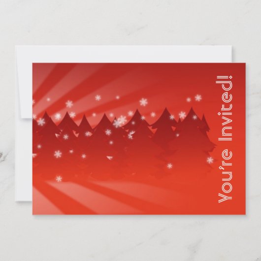 Moderne wintergroene kerstdecoratie kaart (Voorkant)