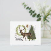 moderne  winterherten briefkaart (Staand voorkant)