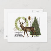 moderne  winterherten briefkaart (Voorkant / Achterkant)