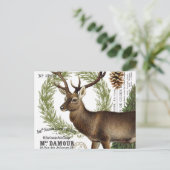 moderne  winterherten briefkaart (Staand voorkant)