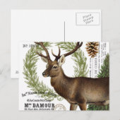 moderne  winterherten briefkaart (Voorkant / Achterkant)