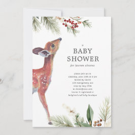 Moderne winterherten Genderneutraal Baby shower Kaart