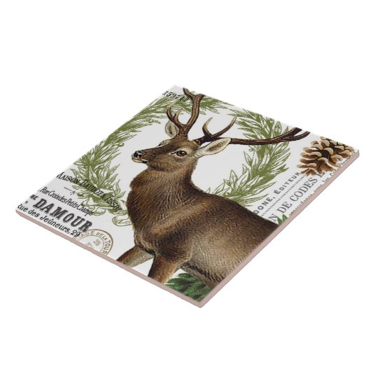 moderne winterherten tegeltje (Zijkant)