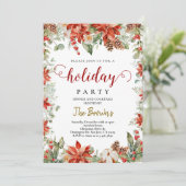 Moderne winterhouten takken Kerstmis Kaart (Staand voorkant)