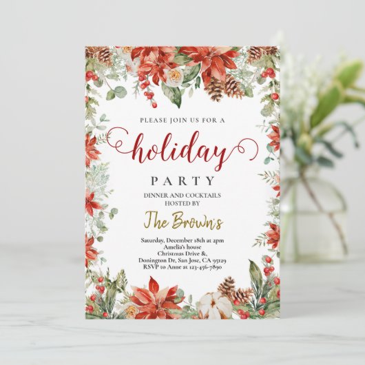 Moderne winterhouten takken Kerstmis Kaart (Staand voorkant)