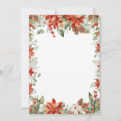 Moderne winterhouten takken Kerstmis Kaart (Achterkant)