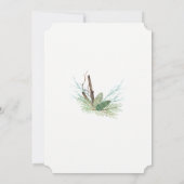 Moderne winterhouten takken kerstopen huis kaart (Achterkant)