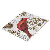 moderne  winterkardinaal tegeltje (Zijkant)