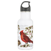 moderne winterkardinaal waterfles (Voorkant)