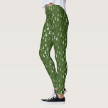 Moderne winterkerstbomen groen leggings<br><div class="desc">Deel de geest van het kerstvakantieseizoen met deze leggings met een patroon van moderne, abstracte kerstmis- en bosbomen in tweetalige kleuren van sage en olijfgroen tegen een bewerkbare groene achtergrondkleur die je kunt veranderen in een creëer van je eigen stijl. BIJSTAND: Voor hulp bij ontwerpwijziging of personalisatie, kleurverandering, het formaat...</div>