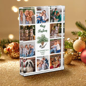 Moderne winterkerstfamilie collage fotoblokken