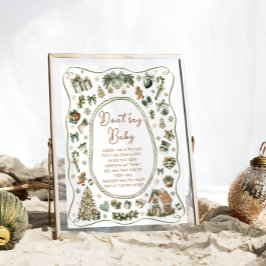 Moderne winterkou buiten zeg geen Baby-spel Poster