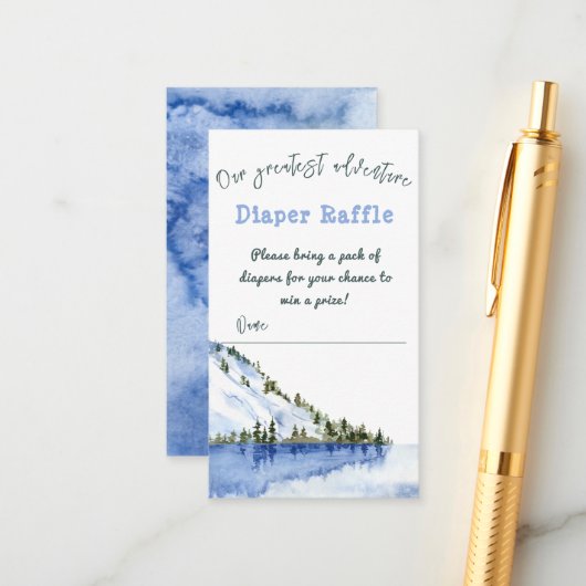 Moderne winterlandschap ons grootste avontuur informatiekaartje (Voorkant / Achterkant in situ)