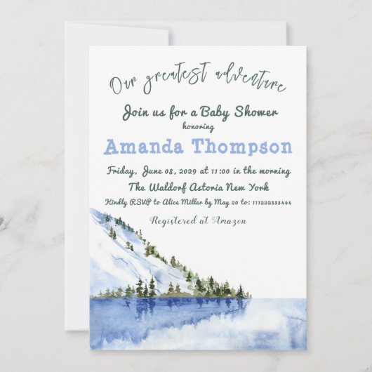 Moderne winterlandschap ons grootste avontuur kaart (Voorkant)