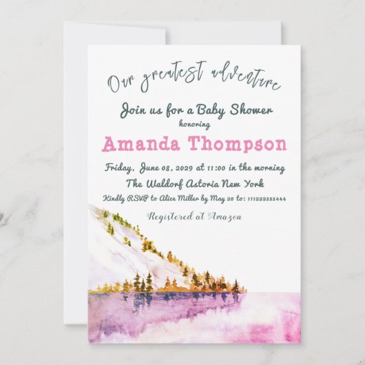 Moderne winterlandschap ons grootste avontuur kaart (Voorkant)