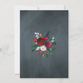 Moderne wintermarinier Red Floral Kerstmis Open Ho Kaart (Achterkant)