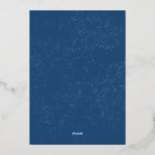 Moderne winternachtelijke zeug folie feestdagenkaart (Achterkant)