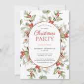 Moderne winterpine kerstfeest kaart (Voorkant)