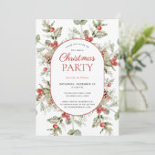 Moderne winterpine kerstfeest kaart (Staand voorkant)